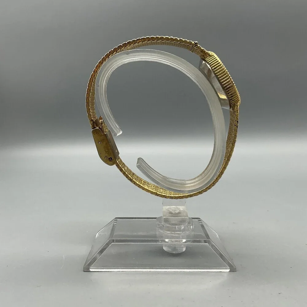 Vintage Statue Of Liberty Womens Watch 24mm Gold Tone Bracelet New Battery